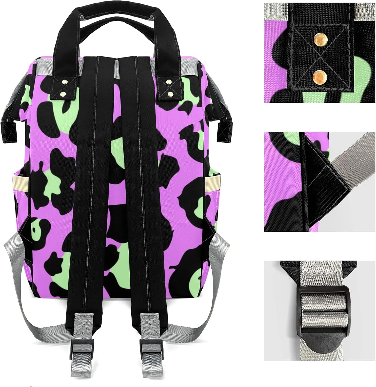 Custom Mummy Backpack Leopard Print Diaper Bags Personalized Name Mummy Nursing Bag Gifts
