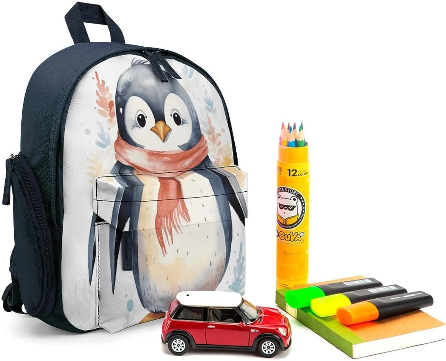 Cute Cartoon Penguin Travel Backpack Casual Bag Lightweight Hiking Backpacks for Business, Travelling, Hiking