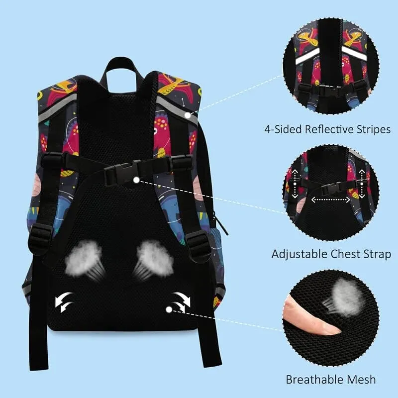 Cute Dinosaur Animal Space Astronaut Kids Backpack for Toddlers, Small Backpack for Kids School Travel Bag Picnic Meal Bag for Boys Girls