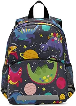 Cute Dinosaur Animal Space Astronaut Kids Backpack for Toddlers, Small Backpack for Kids School Travel Bag Picnic Meal Bag for Boys Girls