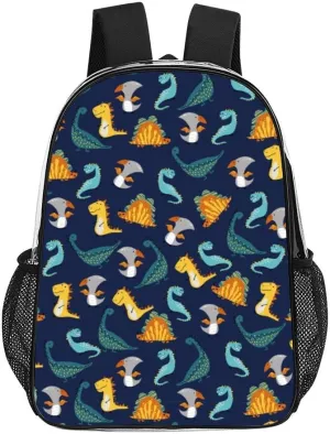 Cute Dinosaur Cartoon Clear Backpacks PVC Transparent Laptop Backpack Multipurpose Double Shoulder Bag for Men Women Gifts