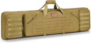 CVLIFE 36" 42" 46" Soft Rifle Case Tactical Double Long Gun Bag,with Lockable Zipper and Backpack Strap,Rifle Backpack Rifle Bag Gun Case for Outdoor Hunting Shooting Range