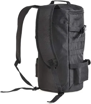 Cylindrical Fishing Tackle Backpack, Water Resistance Fishing Backpack with Rod Holder, Large Fishing Bag for Fishing Gear, Multifunctional Large Fishing Carryall Bag Reel Lure Storage Bag(Black)