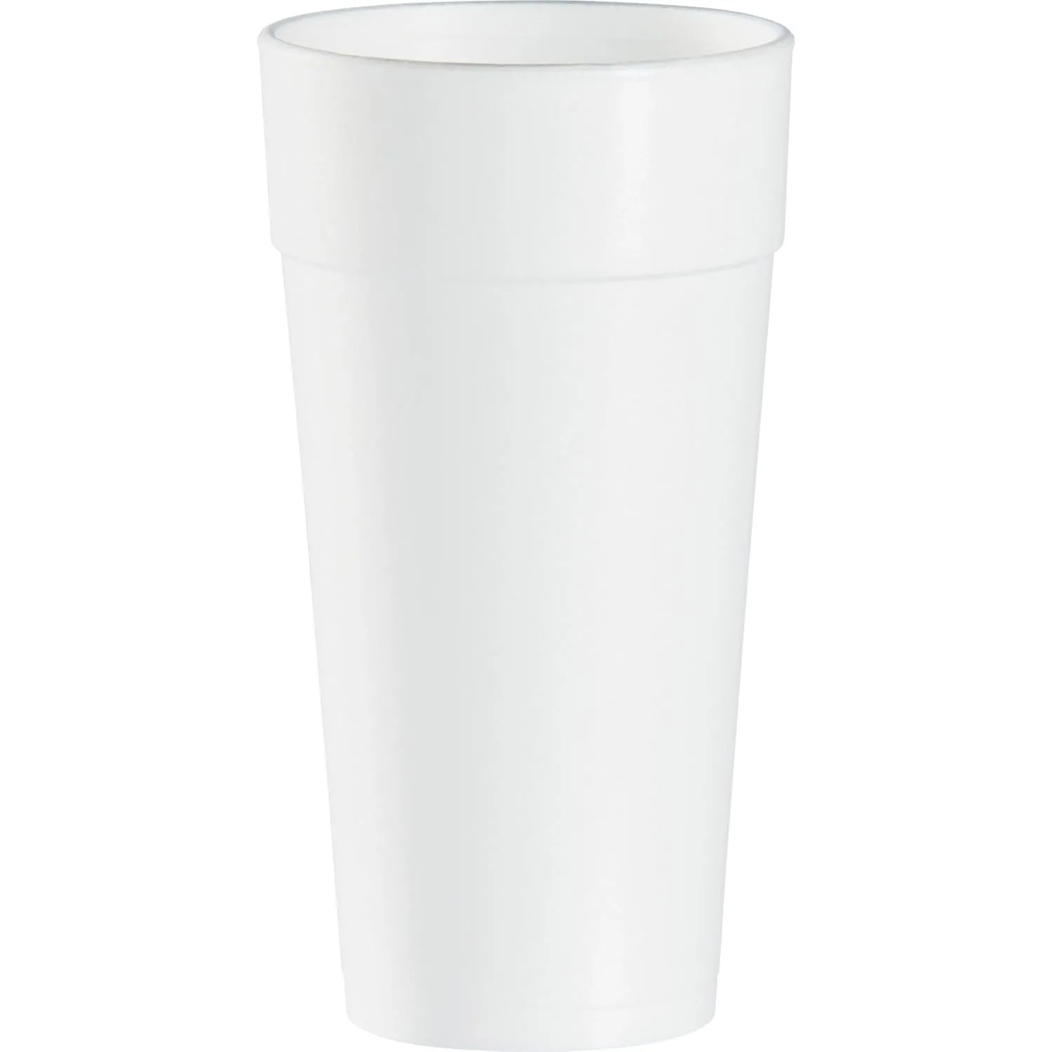 DART 24J16 Drink Foam Cups, Hot/Cold, 24oz, White, 25 Per Bag (Case of 20 Bags) (DCC24J16)