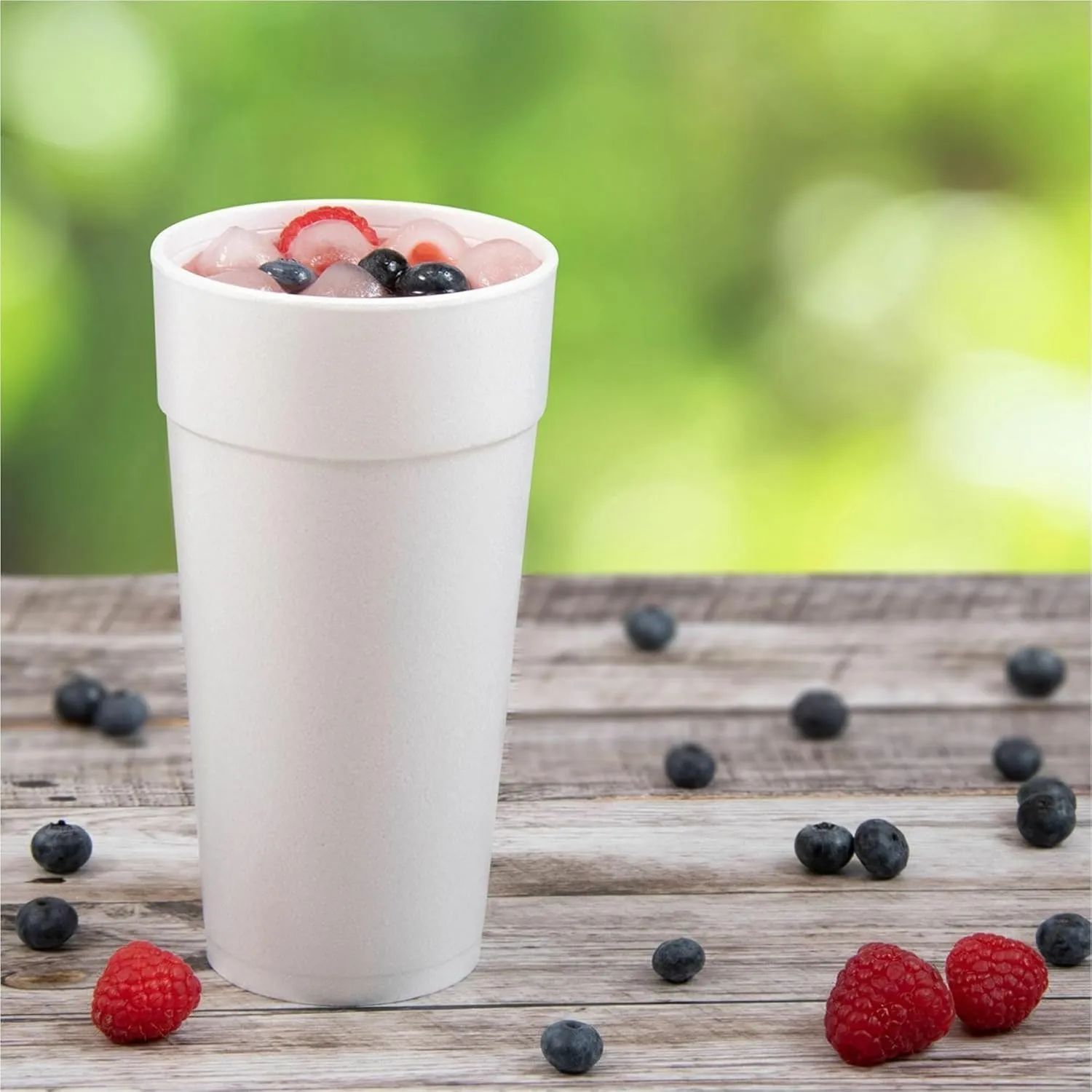 DART 24J16 Drink Foam Cups, Hot/Cold, 24oz, White, 25 Per Bag (Case of 20 Bags) (DCC24J16)