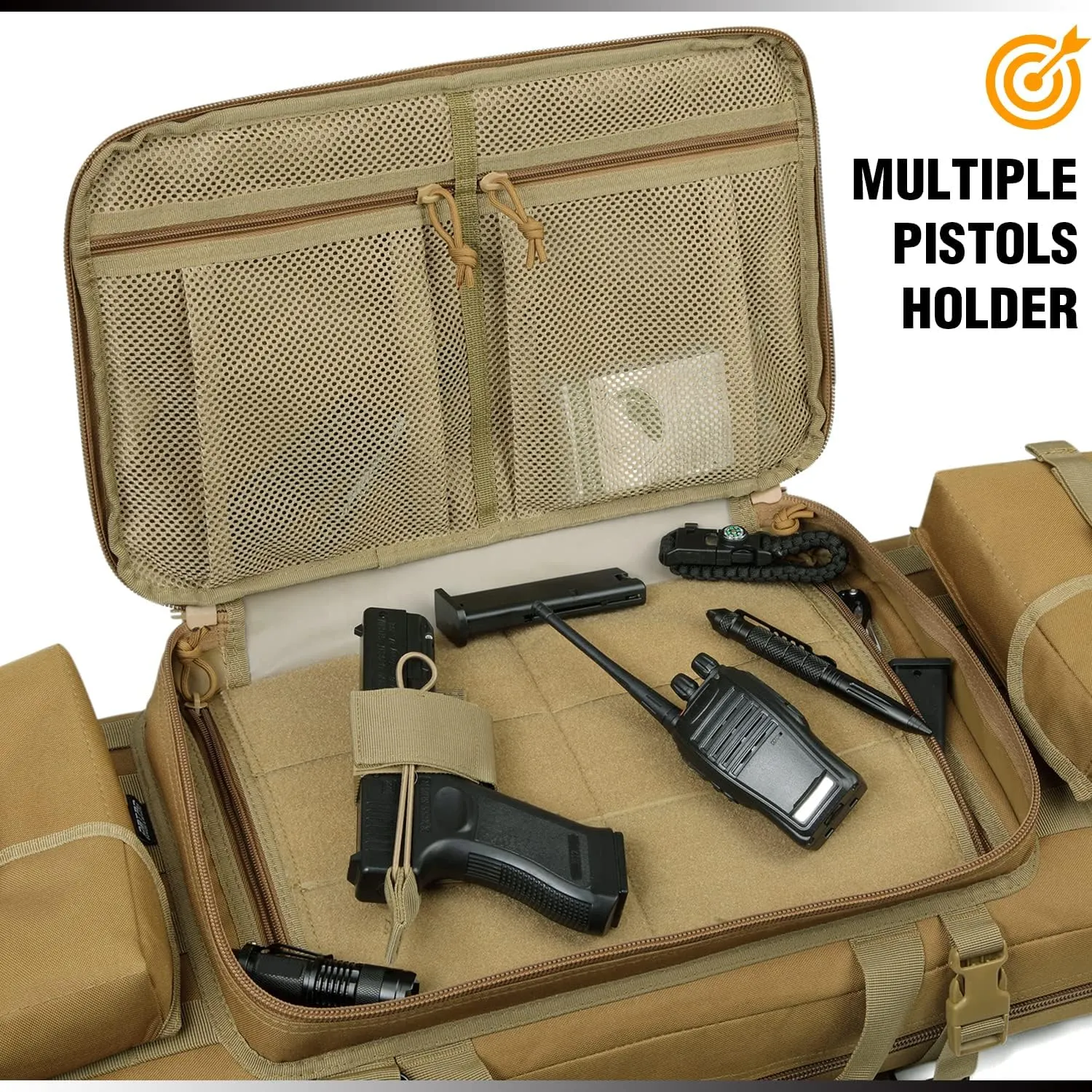 DBTAC Urban Classic Tactical Double Long Gun Bag Soft Rifle Case Pistol Transportation Case w/Backpack Strap for Range Shooting Outdoor Hunting | 32" 36" 42" 48"