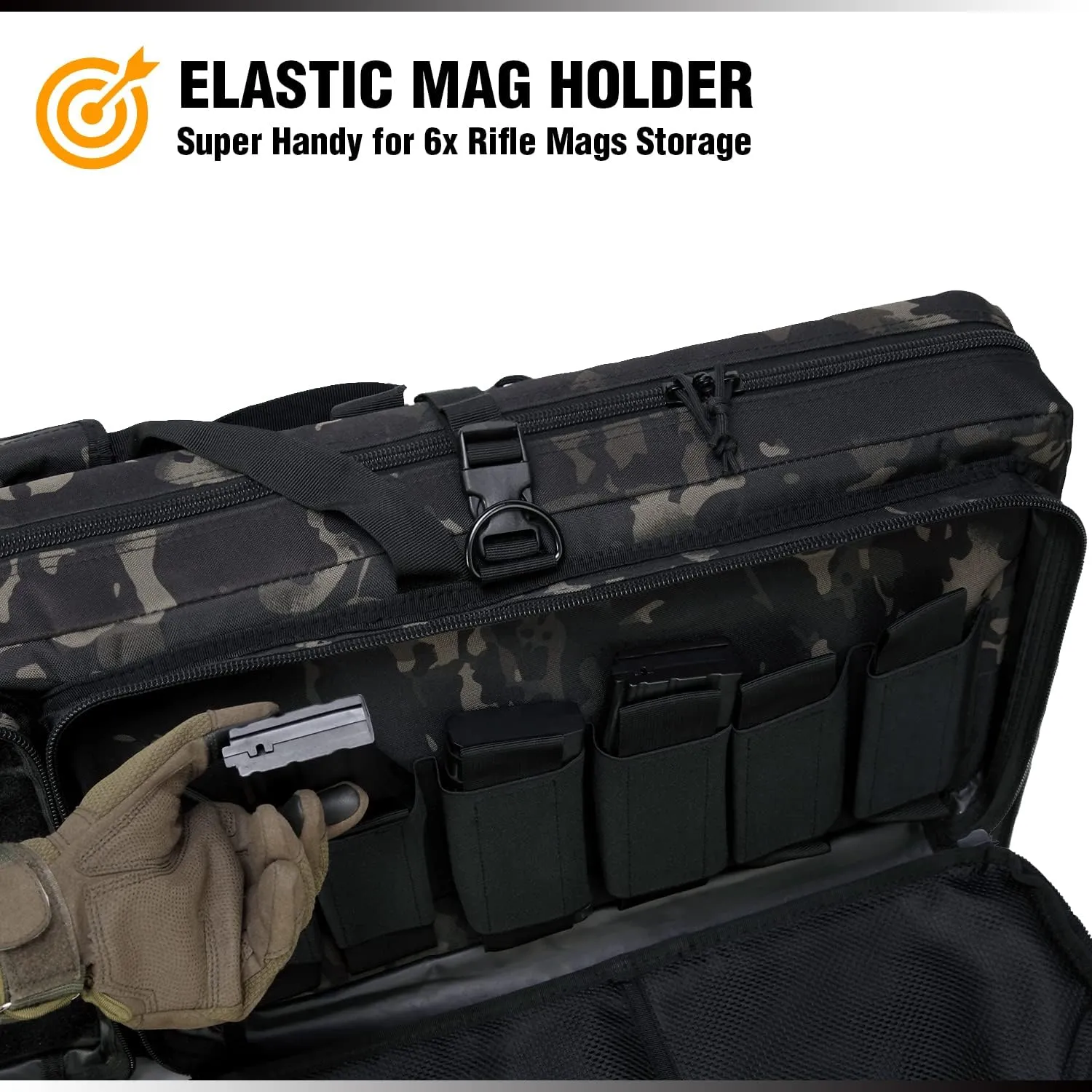 DBTAC Urban Classic Tactical Double Long Gun Bag Soft Rifle Case Pistol Transportation Case w/Backpack Strap for Range Shooting Outdoor Hunting | 32" 36" 42" 48"