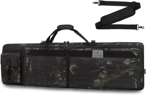 DBTAC Urban Classic Tactical Double Long Gun Bag Soft Rifle Case Pistol Transportation Case w/Backpack Strap for Range Shooting Outdoor Hunting | 32" 36" 42" 48"