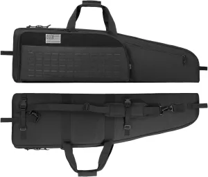 DBTAC Urban Classic Tactical Single Scoped Long Gun Bag Soft Rifle Case for Shooting Range Outdoor Hunting | US Flag Patch   Universal Gun Holder Included | 35" 41"