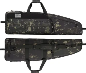 DBTAC Urban Classic Tactical Single Scoped Long Gun Bag Soft Rifle Case for Shooting Range Outdoor Hunting | US Flag Patch   Universal Gun Holder Included | 35" 41"