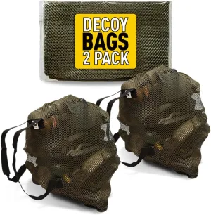 DecoyPro Mesh Decoy Bags - Hunting Equipment to Protect Turkey, Goose & Duck Decoys - 2 Decoy Bag Bundle - Fits Up to 2 Dozen Decoys