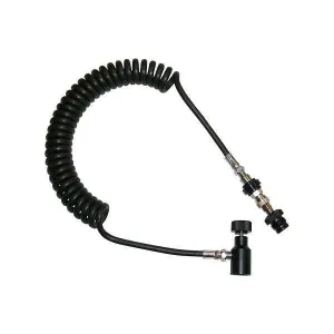 Deluxe CO2 HPA Air Tank Coiled Remote Hose Set   Bleed Quick Disconnect