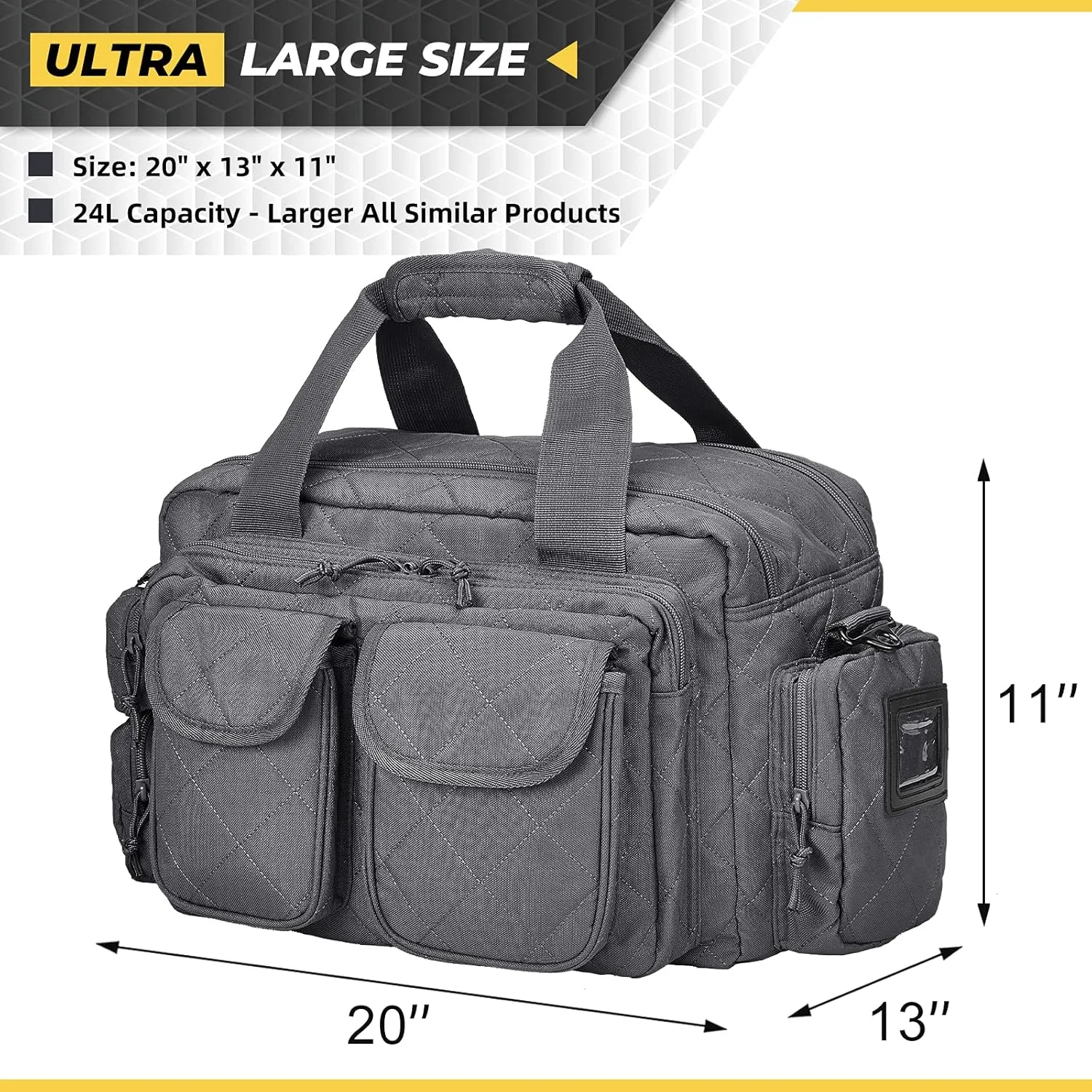 Deluxe Pistol Range Bag - Soft Handgun Cases for Shooting & Hunting Can Hold 3-5 Guns and Ammos