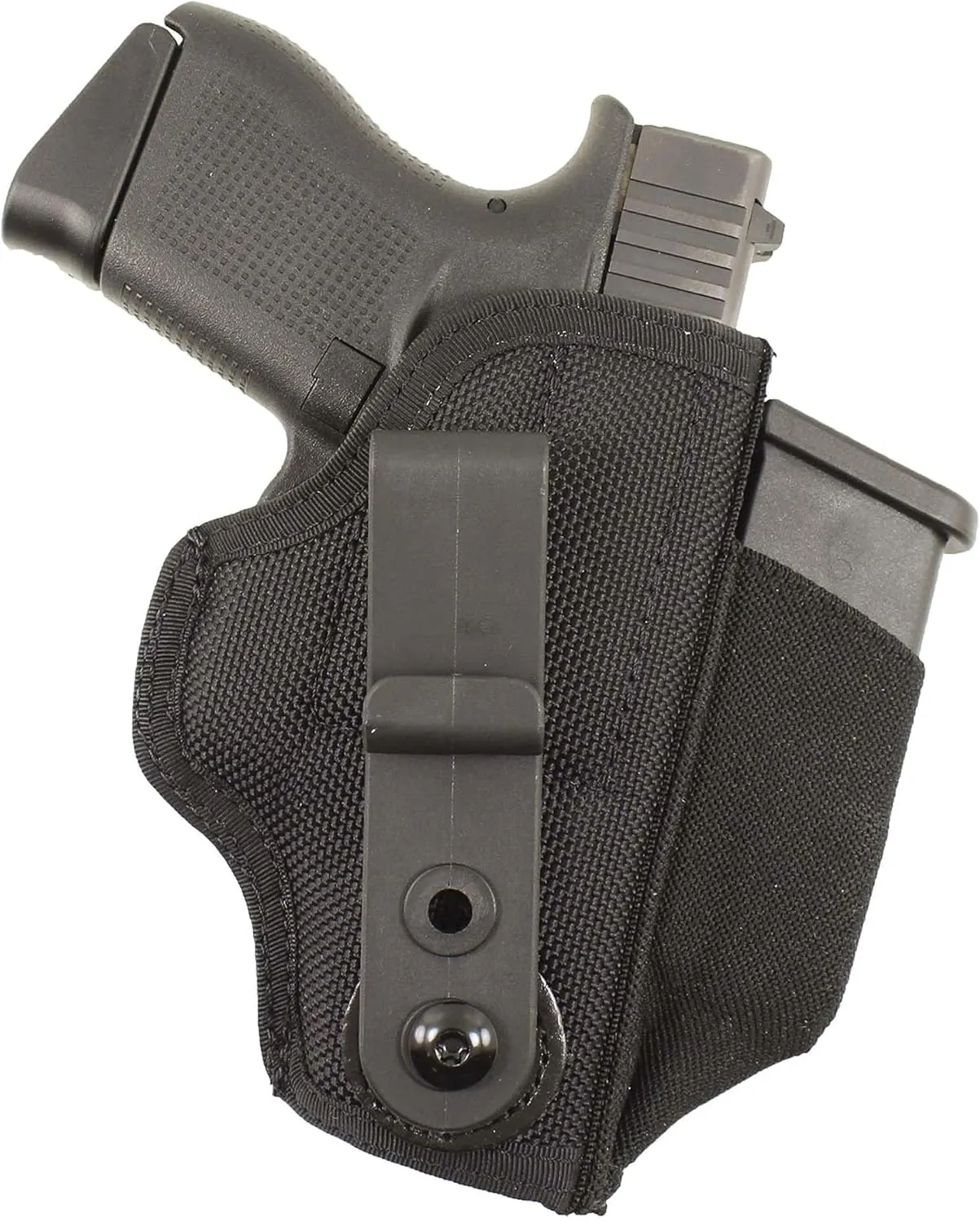 DeSantis Tuck-This II - IWB Gun Holster for Men and Women, Concealed Carry for Pistols, Ambidextrous, Made with 1050D Black Ballistic Nylon, Adjustable Belt Tab