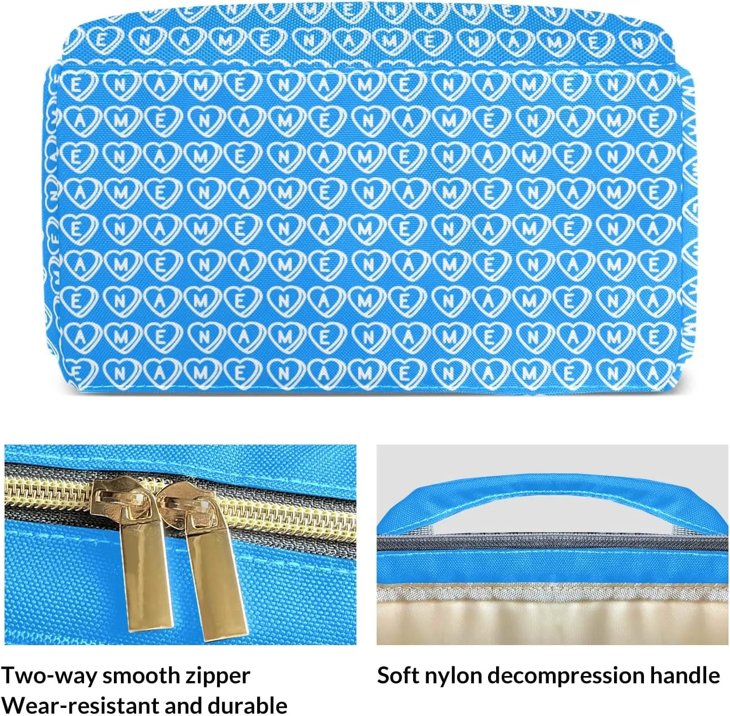 Diaper Bags Blue Tote Bags Backpack with Name Mommy Nursing Bags Gifts for Women Men