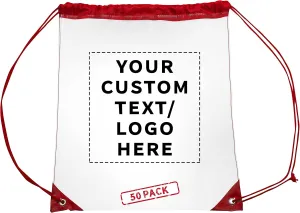 DISCOUNT PROMOS Plastic Drawstring Backpacks