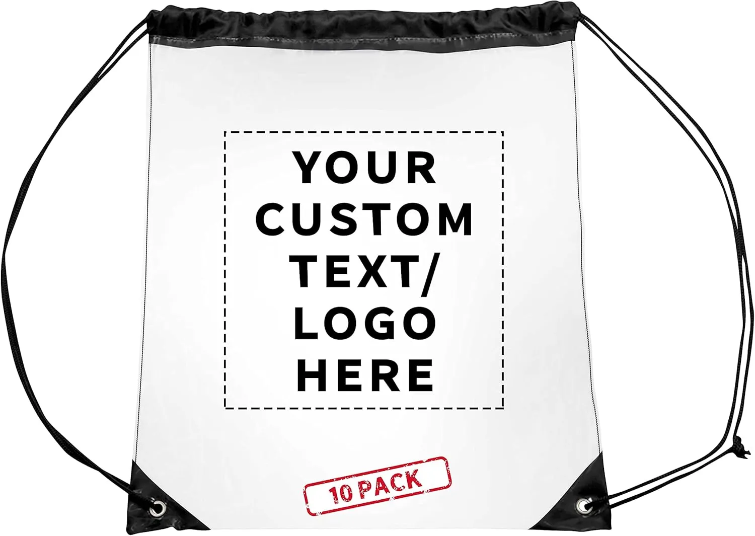 DISCOUNT PROMOS Plastic Drawstring Backpacks