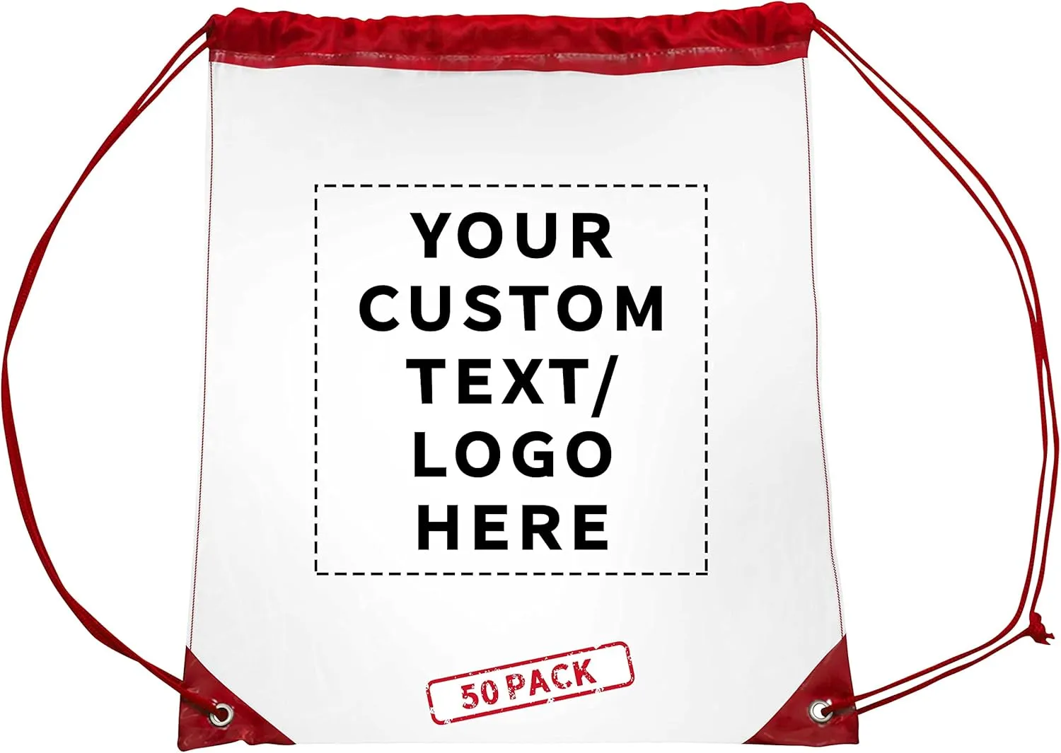 DISCOUNT PROMOS Plastic Drawstring Backpacks