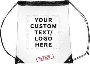 DISCOUNT PROMOS Plastic Drawstring Backpacks