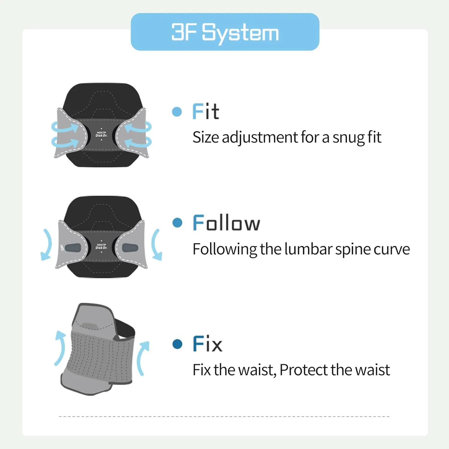 Disk Dr. Decompression Back Belt WD37P, Back Support Brace W. Air Column Traction 3.0 & Removable Back Support Plate, Decompression Back Stretcher For Lower Back Pain, Home/Work/Sport/Travel/Medical(2XL)