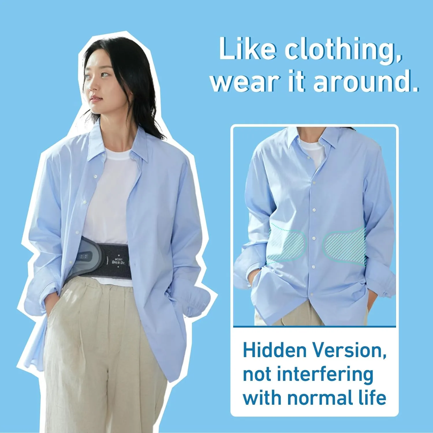 Disk Dr. Decompression Back Belt WD37P, Back Support Brace W. Air Column Traction 3.0 & Removable Back Support Plate, Decompression Back Stretcher For Lower Back Pain, Home/Work/Sport/Travel/Medical(2XL)