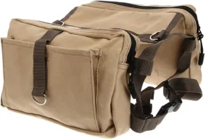 Dog Carrier Bag Canvas Saddle Bag for Hiking Pet Travel Accessories Multi-Function Dog Backpack Walks Camping