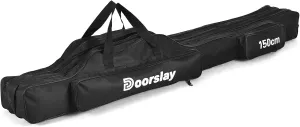 doorslay Fishing Rod Case Three Layers Fishing Rod Bag Oxford Portable Folding Fishing Pole Bag Outdoor Waterproof Tackle Storage Travel Bags Carry Organizer for Fishing Camping Hiking