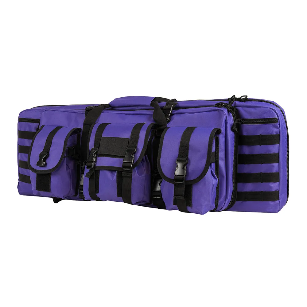 Double Carbine Case-blk W-purple Trim-36"