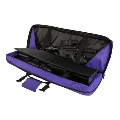 Double Carbine Case-blk W-purple Trim-36"