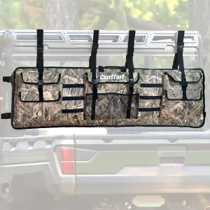 Double UTV Gun Bag Rack - Heavy Duty Waterproof Design for All-Weather Protection with Thick Foam Padding, Secure and Durable, Ideal for Hunting Gear, Secure Storage for Firearms on UTV Camo