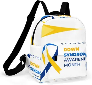Down Syndrome Awareness Month Backpacks Laptop Mini Backpacks for Women Travel Shoulder Bag Bookbag Rucksack Daypack 10 Inch