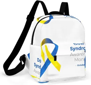 Down Syndrome Awareness Month Backpacks Laptop Mini Backpacks for Women Travel Shoulder Bag Bookbag Rucksack Daypack 10 Inch