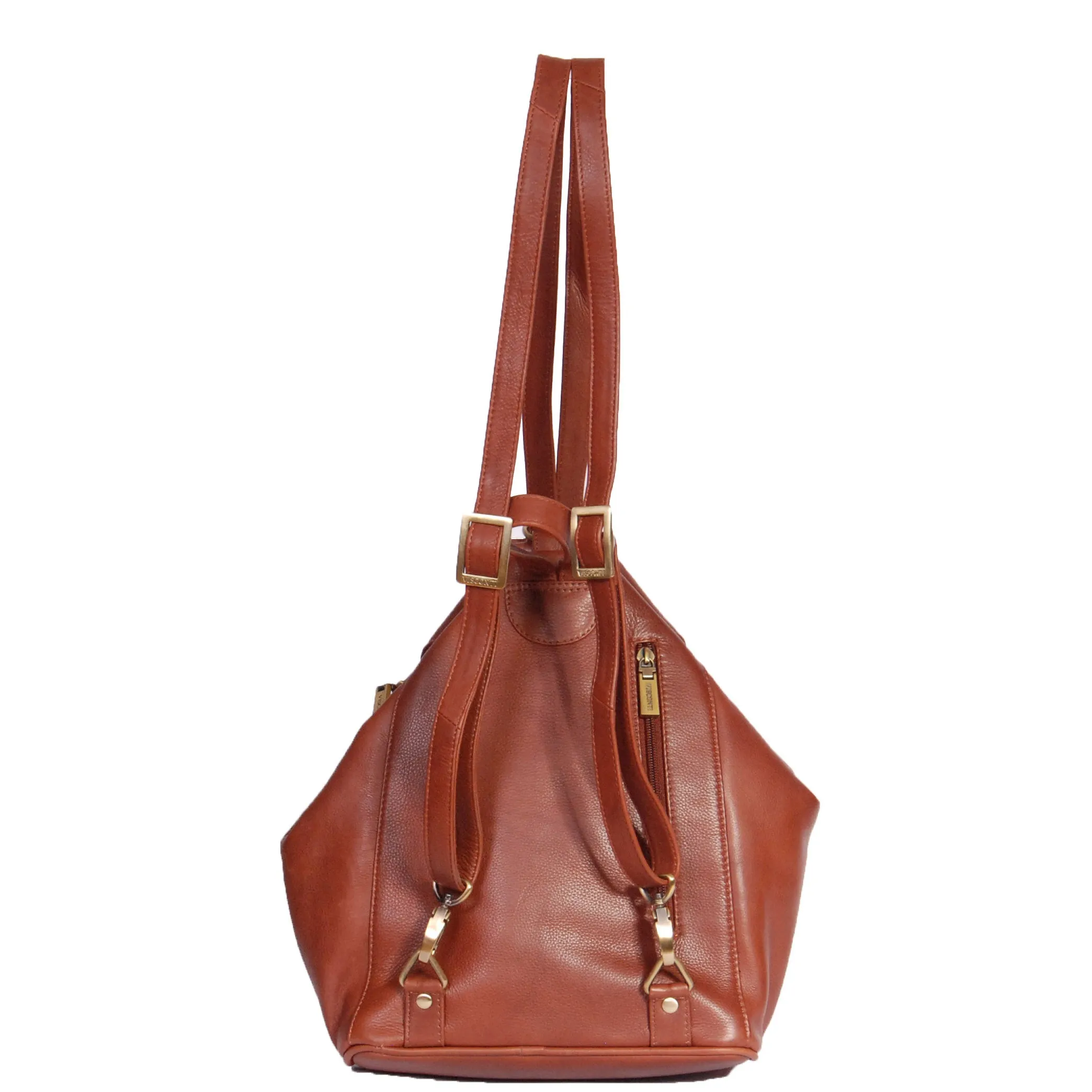 DR367 Ladies Leather Backpack Walking Bag Brown