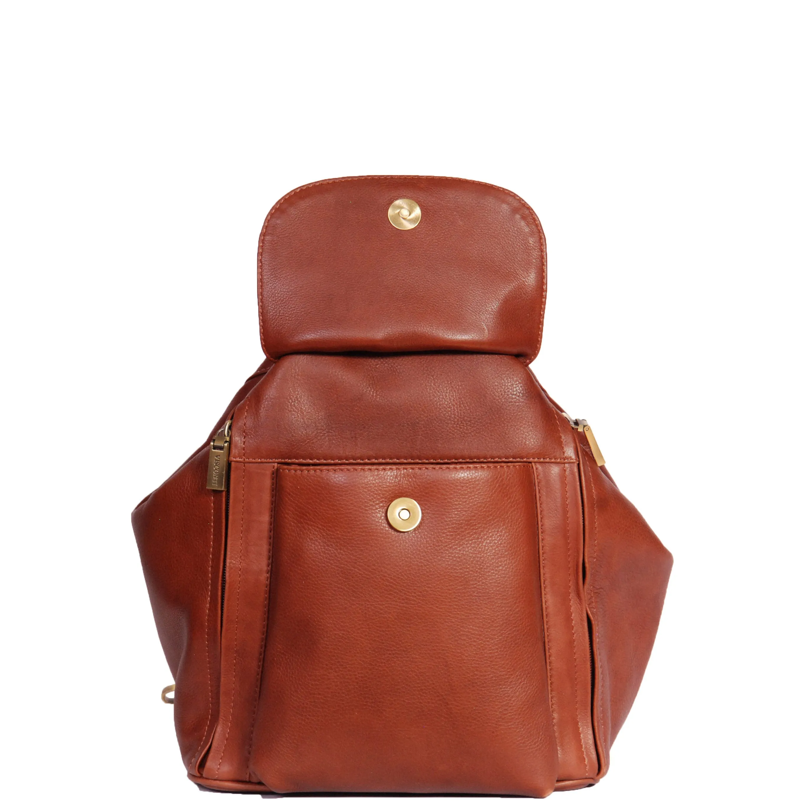 DR367 Ladies Leather Backpack Walking Bag Brown