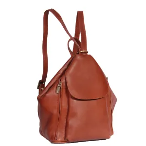 DR367 Ladies Leather Backpack Walking Bag Brown