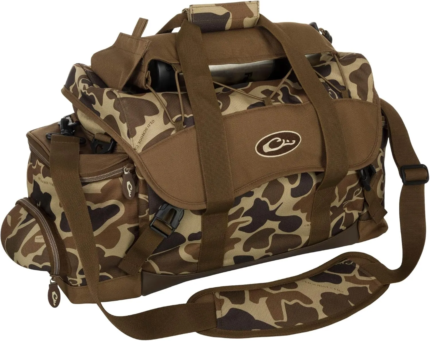Drake Waterfowl Men's Blind Hunting Camo Duffle Range Gear Bag with Adjustable Shoulder Strap