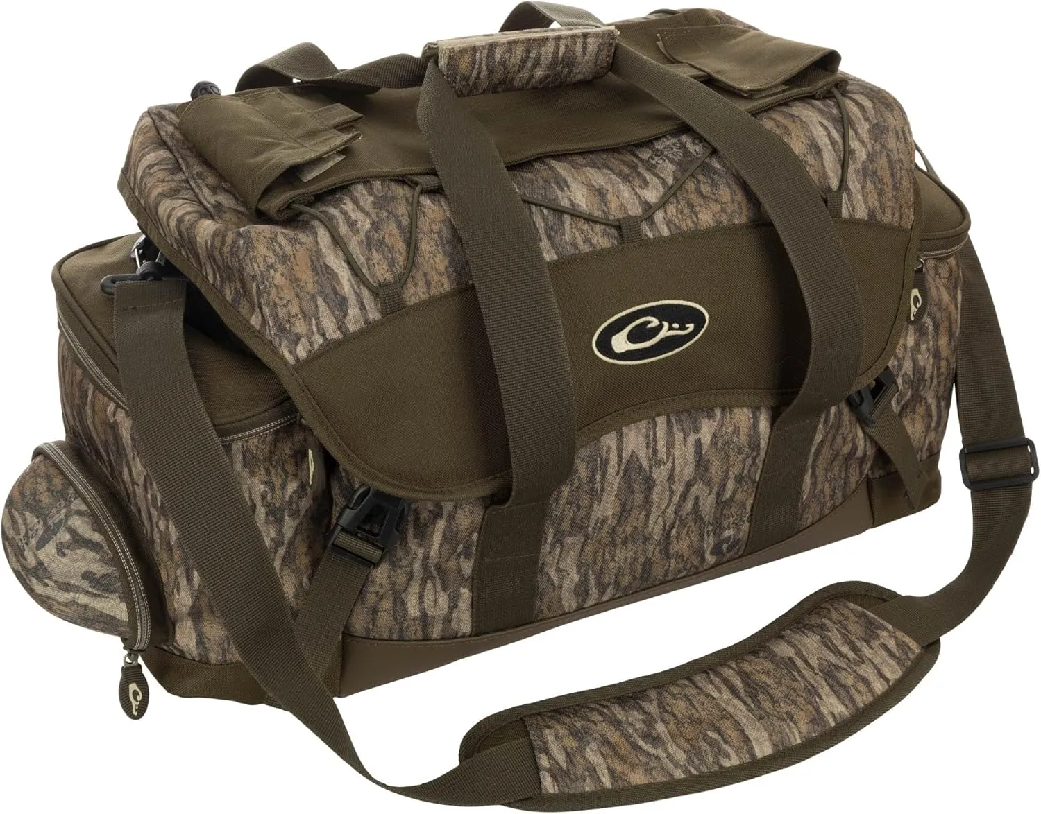 Drake Waterfowl Men's Blind Hunting Camo Duffle Range Gear Bag with Adjustable Shoulder Strap
