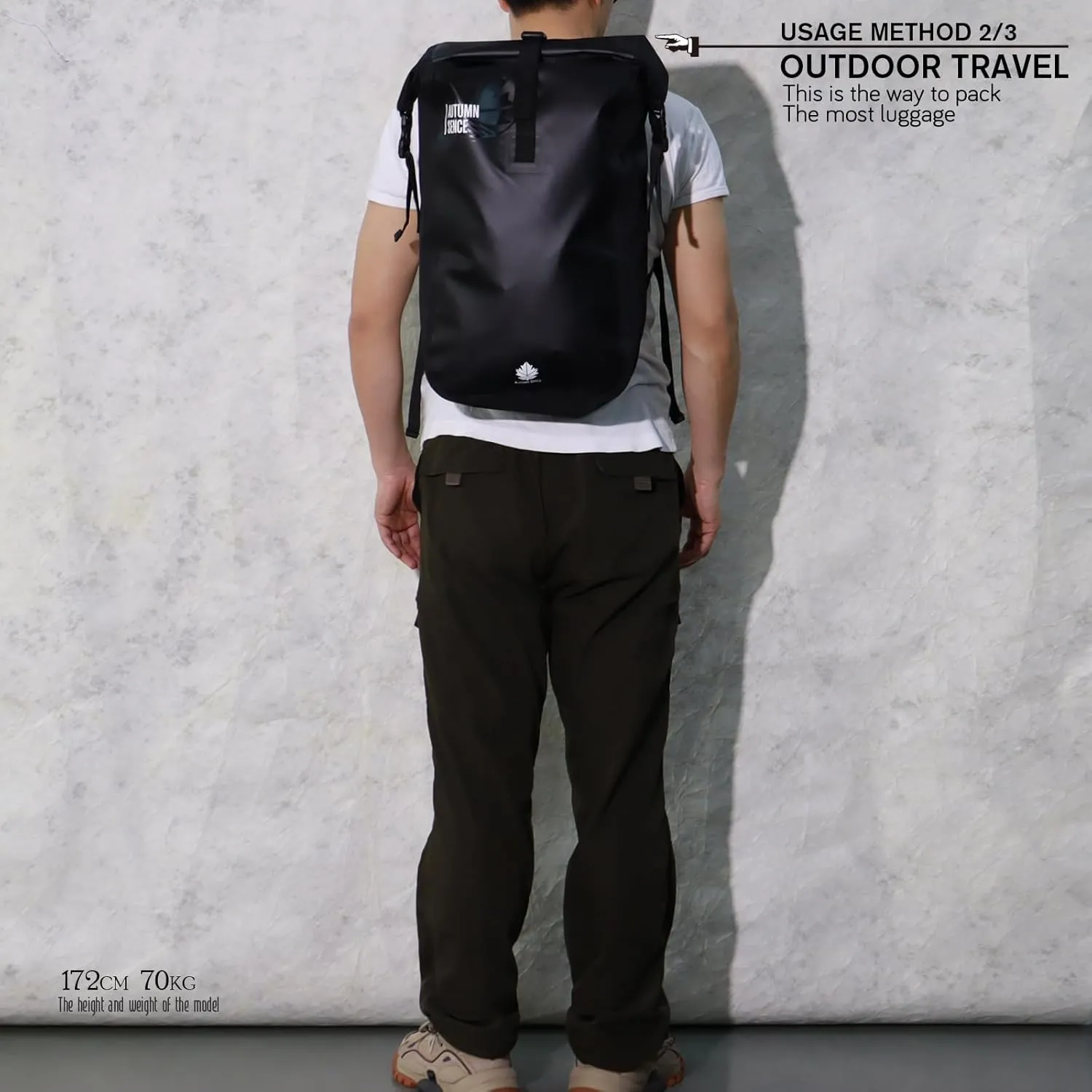 Dry Bags Waterproof Backpack, Waterproof backpack for boating,Floating,hiking, camping and other outdoor activities 25L.(Black)
