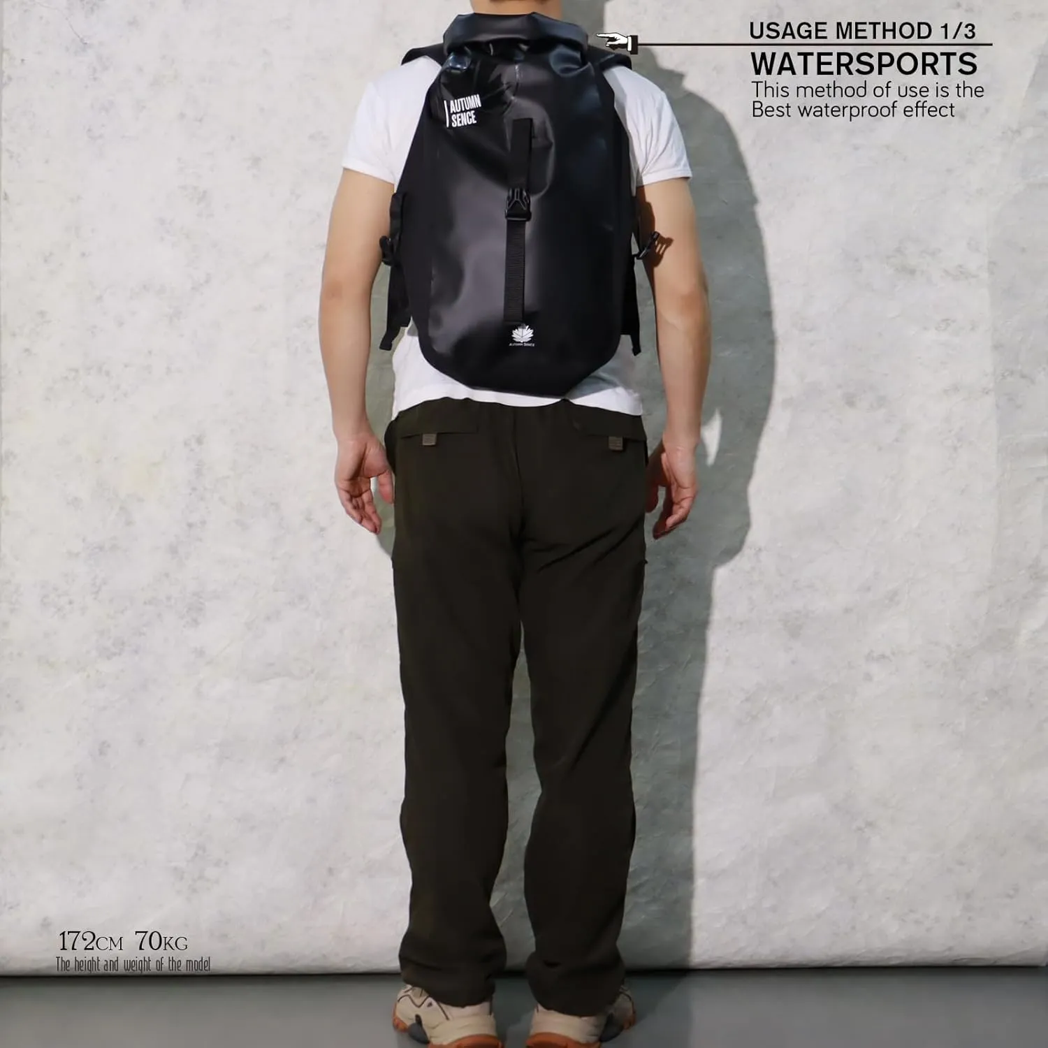 Dry Bags Waterproof Backpack, Waterproof backpack for boating,Floating,hiking, camping and other outdoor activities 25L.(Black)