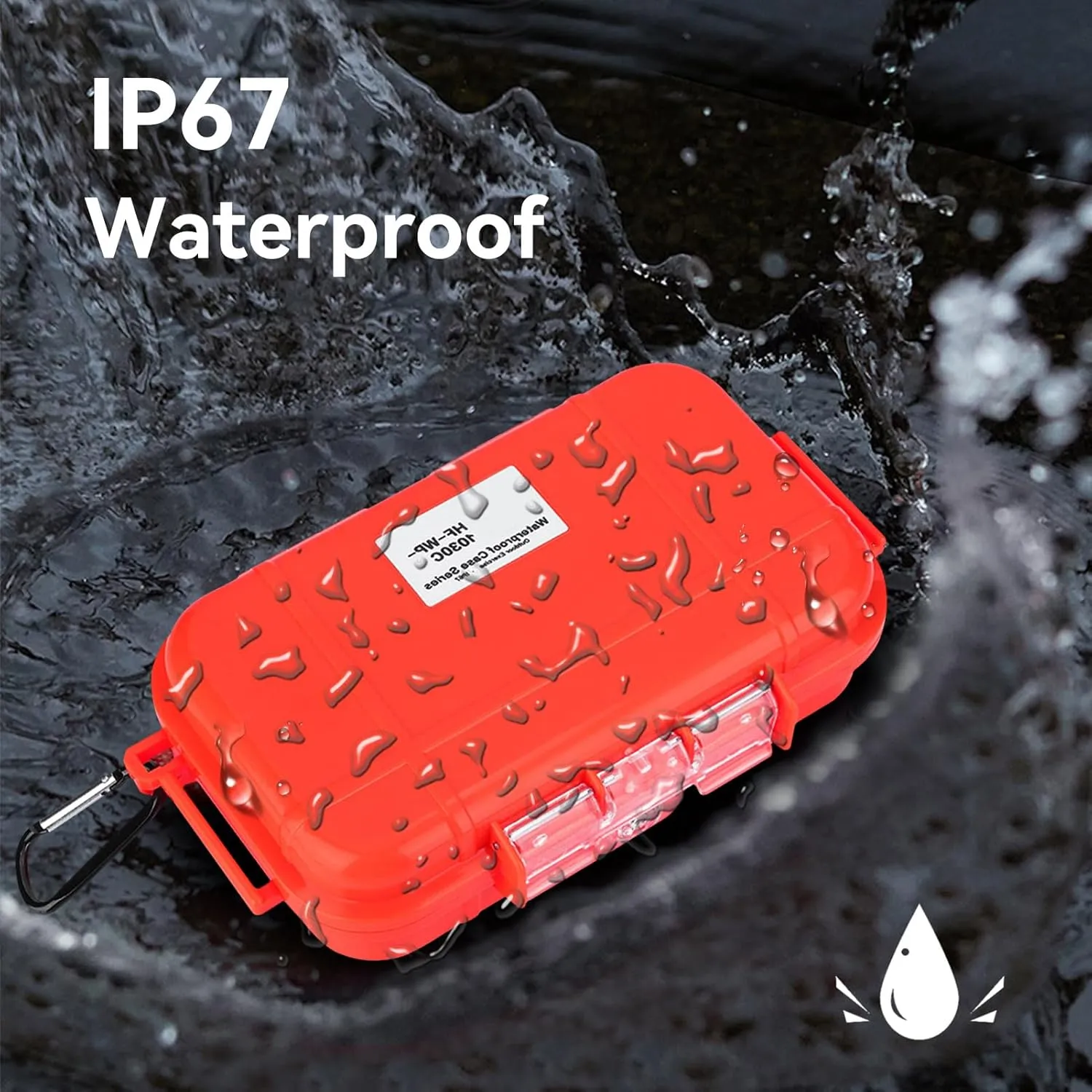 Dry Box Outdoor Waterproof Airtight Storage Case Hard Shell Wet Dry Box Carry Box Tackle Organization for Camping, Fishing