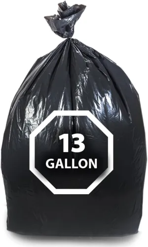 Dualplex Tall Kitchen Trash Bags 13 Gallon 200 Count Black Garbage Bag 24” X 31”