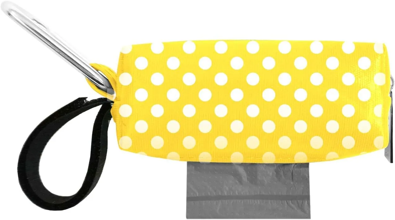 Duffel Dispenser Gift Box, Yellow/White Dot