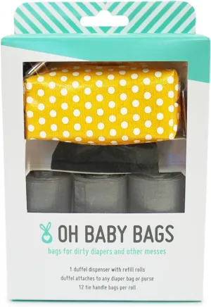 Duffel Dispenser Gift Box, Yellow/White Dot