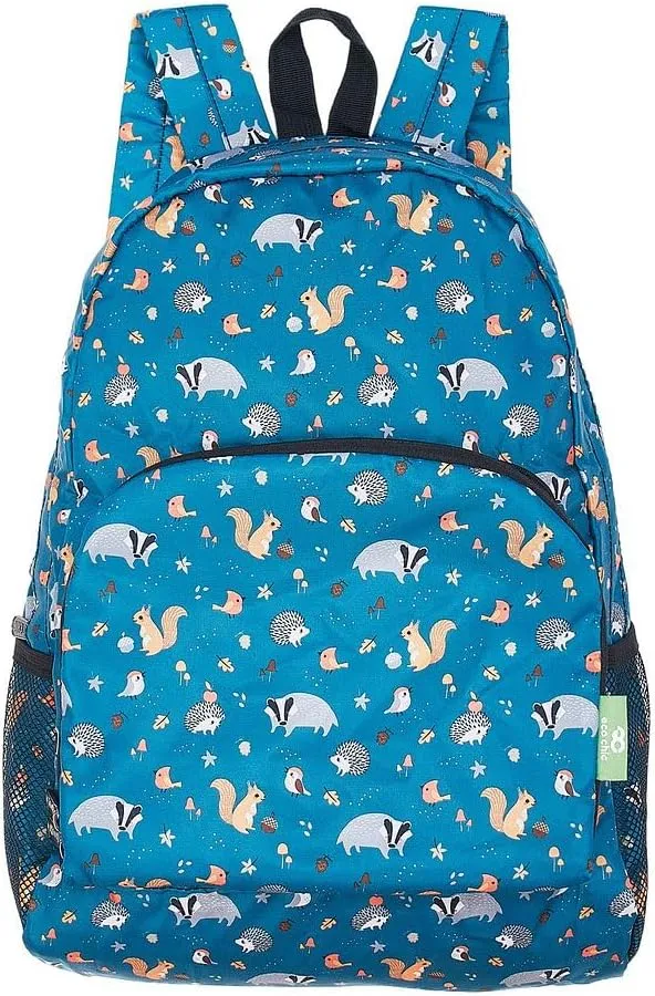 ECO CHIC Hiking Lightweight Packable Backpack - Foldable Daypack for Travel & Hiking & Outdoor Adventures - Waterproof Backpack from Recycled Materials (Woodland Teal)