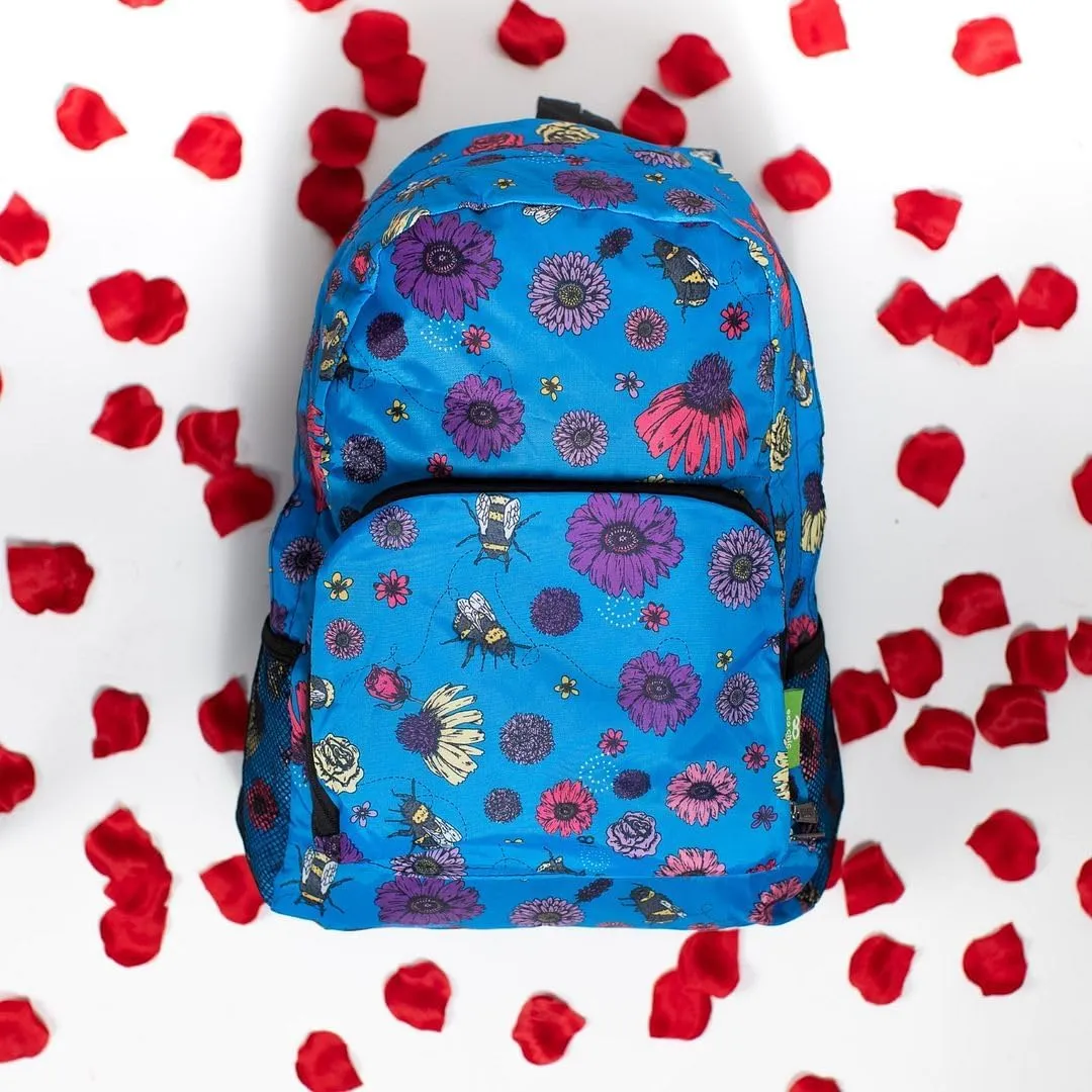 ECO CHIC Hiking Lightweight Packable Backpack - Foldable Daypack for Travel & Hiking & Outdoor Adventures - Waterproof Backpack from Recycled Materials (Woodland Teal)