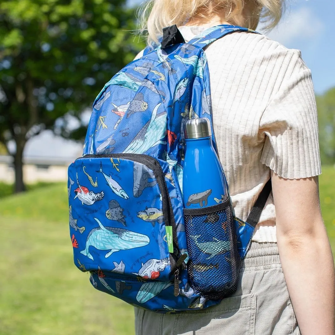ECO CHIC Hiking Lightweight Packable Backpack - Foldable Daypack for Travel & Hiking & Outdoor Adventures - Waterproof Backpack from Recycled Materials (Woodland Teal)