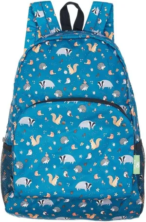 ECO CHIC Hiking Lightweight Packable Backpack - Foldable Daypack for Travel & Hiking & Outdoor Adventures - Waterproof Backpack from Recycled Materials (Woodland Teal)