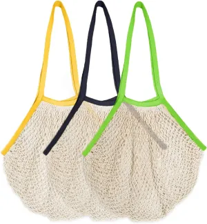 Eco Right Organic Cotton Mesh Bag, Reusable Produce Bags for Grocery Shopping (Set of 3)