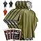 Emergency Poncho & Mylar Blanket Liner - Waterproof Rain Poncho