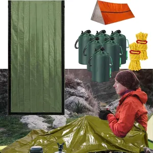 Emergency Sleeping Bag, Emergency Sleeping Bags for Survival 6 Pack, Survival Sleeping Bags Pocket Size Thermal Life Tent Survival Gear Supplies
